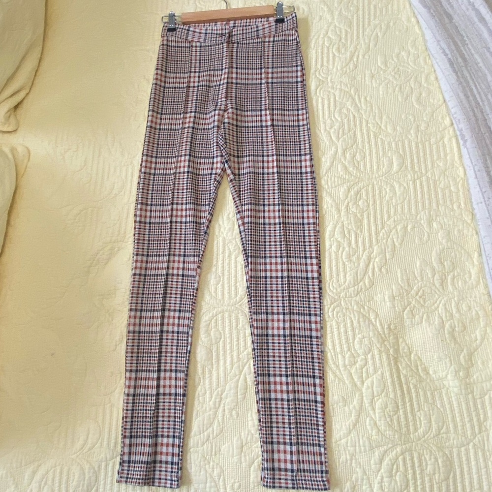 Free people plaid pants size 2